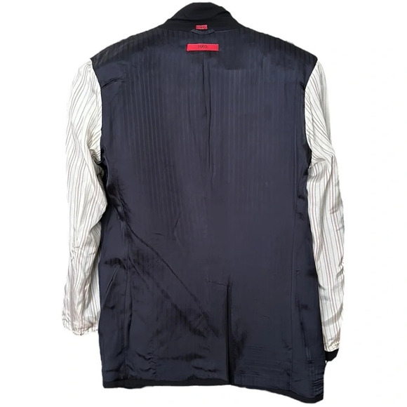 HUGO BOSS Aamon Hago Navy Blue Wool Career Blazer Sport Coat Red Label Size 42L - Picture 12 of 16